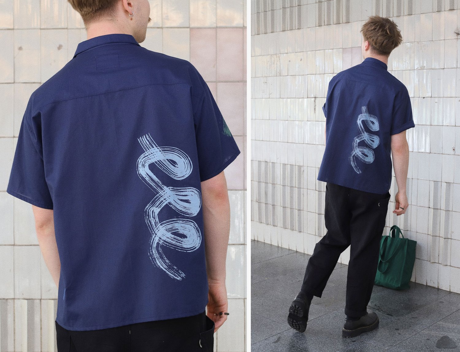 Image of DARK BLUE UNISEX SHIRT