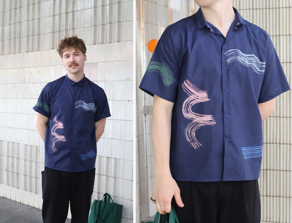 Image of DARK BLUE UNISEX SHIRT