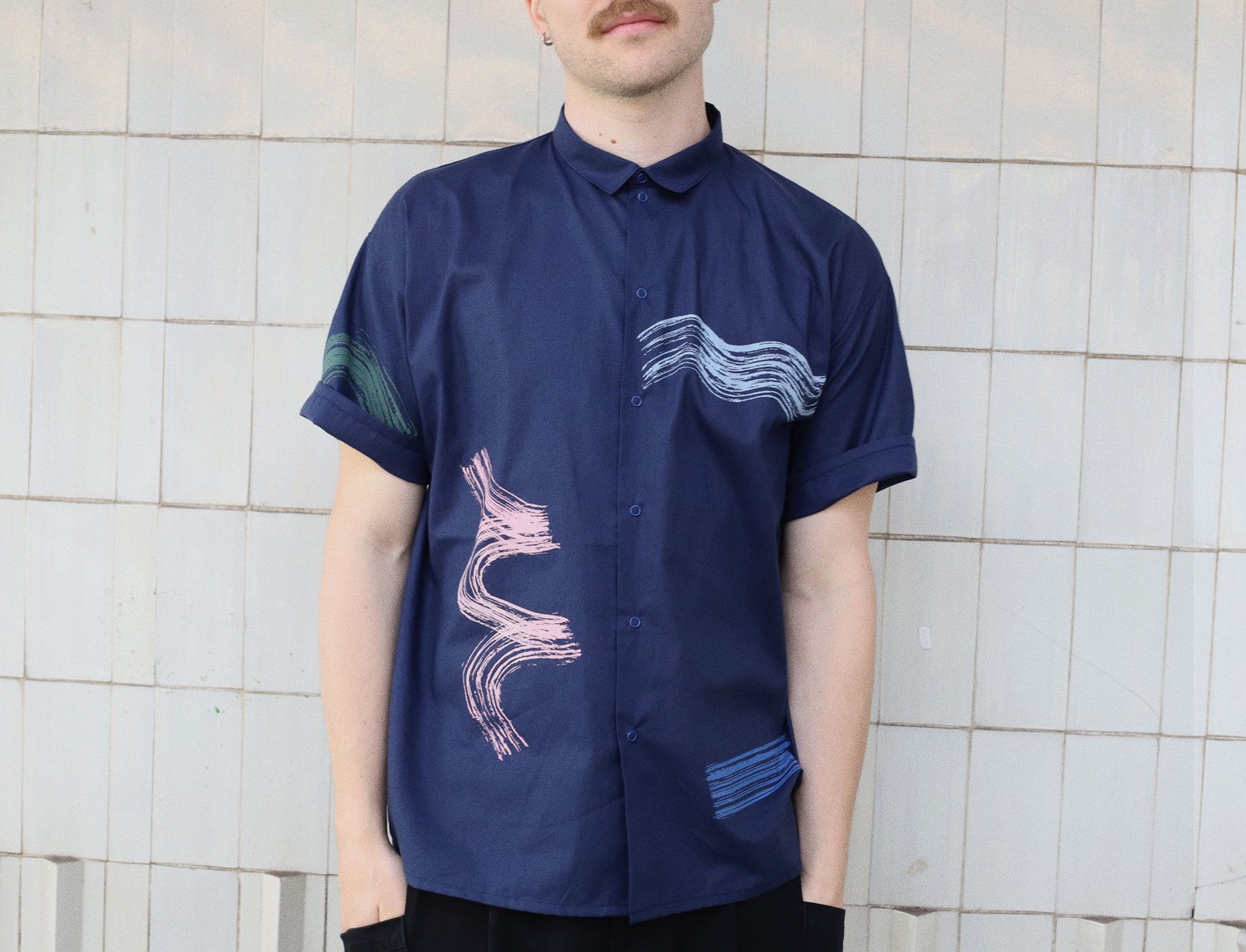 Image of DARK BLUE UNISEX SHIRT