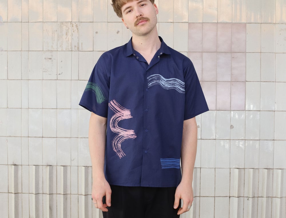Image of DARK BLUE UNISEX SHIRT