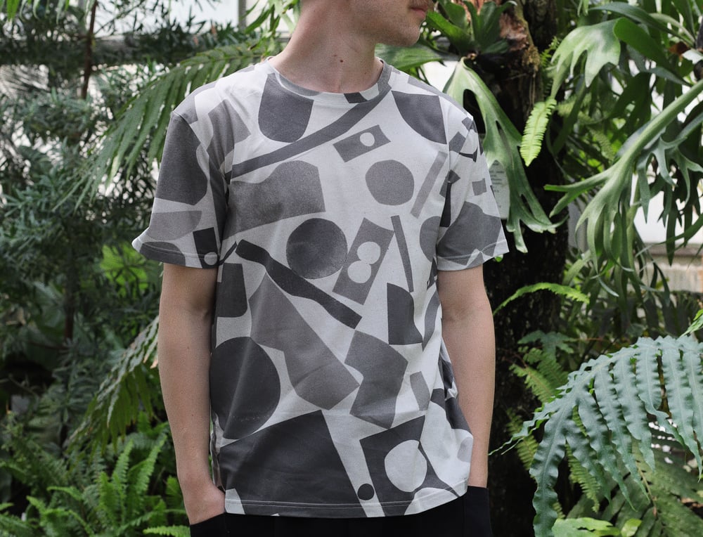 Image of GREY SHAPES UNISEX TSHIRT