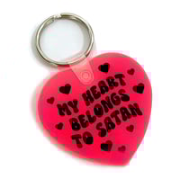 Image 2 of My Heart Belongs To Satan Heart Keychain