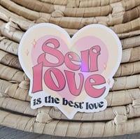 Image 2 of Self love heart sticker day, water resistant sticker, glossy sticker