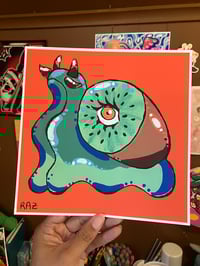 Kiwi Snail Prints
