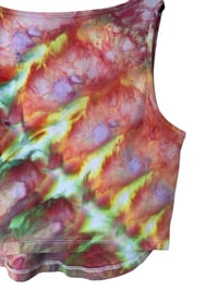 Image 6 of S Crop Fitted V Tank in Bold Tones Ice Dye