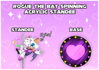 Rogue the Bat Spinning Acrylic Standee