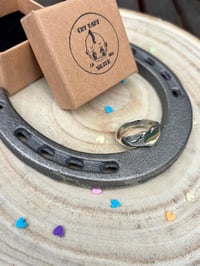 Image 3 of Sandcasted Heart Signet Ring