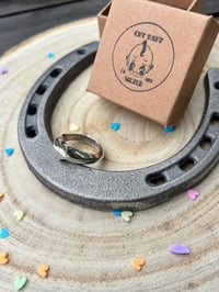 Image 4 of Sandcasted Heart Signet Ring