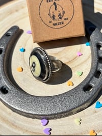 Image 3 of 8 ball statement ring sz 8.5