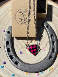 Image 1 of Pink and black Emo nite Necklace