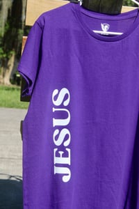 Image 3 of “Bold in Faith” JESUS T-Shirt – Purple Edition