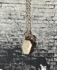 Image 1 of Mini Coffin Moonstone Necklace