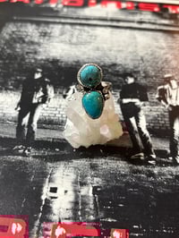 Image 1 of Blue Moon Double Turquoise Ring size 7.5