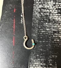Image 1 of Lucky Turquoise Horseshoe Necklace