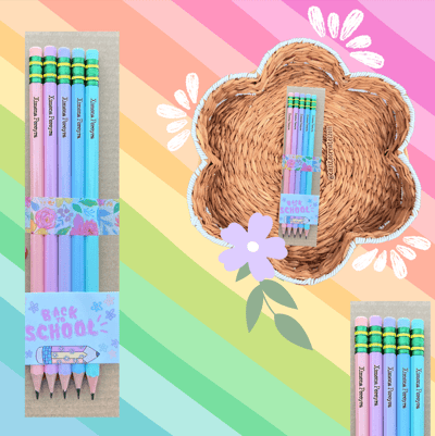 Image of Full Name Custom Pencils/Lápices con Nombre Completo Personalizados 