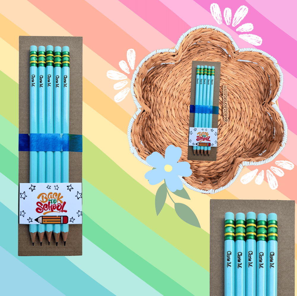Image of Full Name Custom Pencils/Lápices con Nombre Completo Personalizados