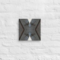 Image 1 of Blue Jay Feathers 10x10 Inch Art Print on Square Canvas 