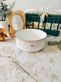 Image 1 of enamel floral bowl