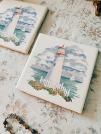 Image 2 of lighthouse coasters