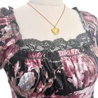 Image 2 of Lest Rose Black Floral Top