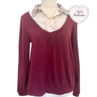 Image 1 of Axes Femme Collared Red Sweater