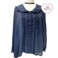 Image 1 of Axes Femme Long Navy Blouse