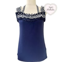 Image 1 of Axes Femme Navy Striped Tank Top