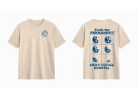 Image 1 of T-shirt blue on cream