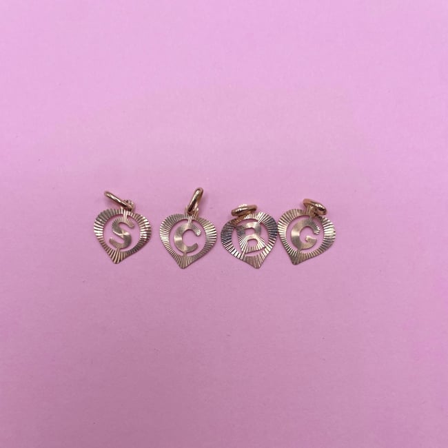 Heart Letter Charm 