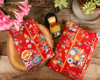 Image 3 of Brochés: Pochette pour LIVRES "FLEURS ROUGES"