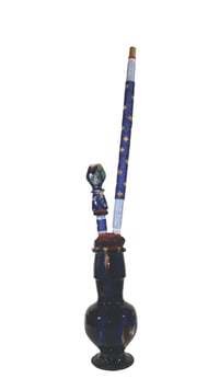 Chillam afghani large - ocean blue hue 2
