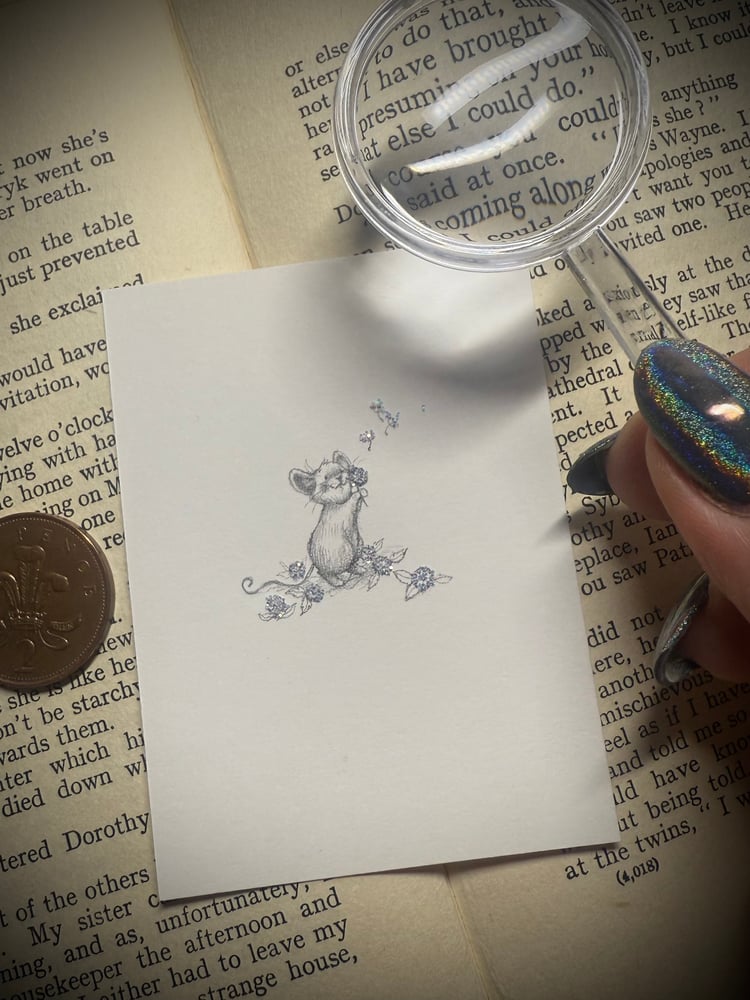 Image of ‘Dandelion Wish’ Original Miniature Illustration