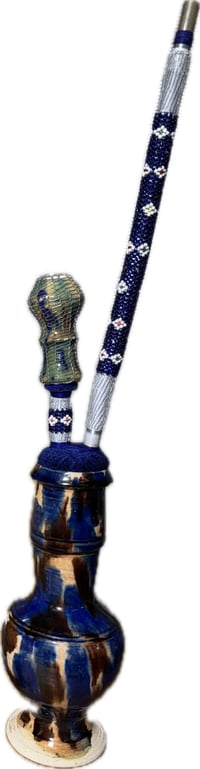 Image 1 of Chillam afghani large - ocean blue 3