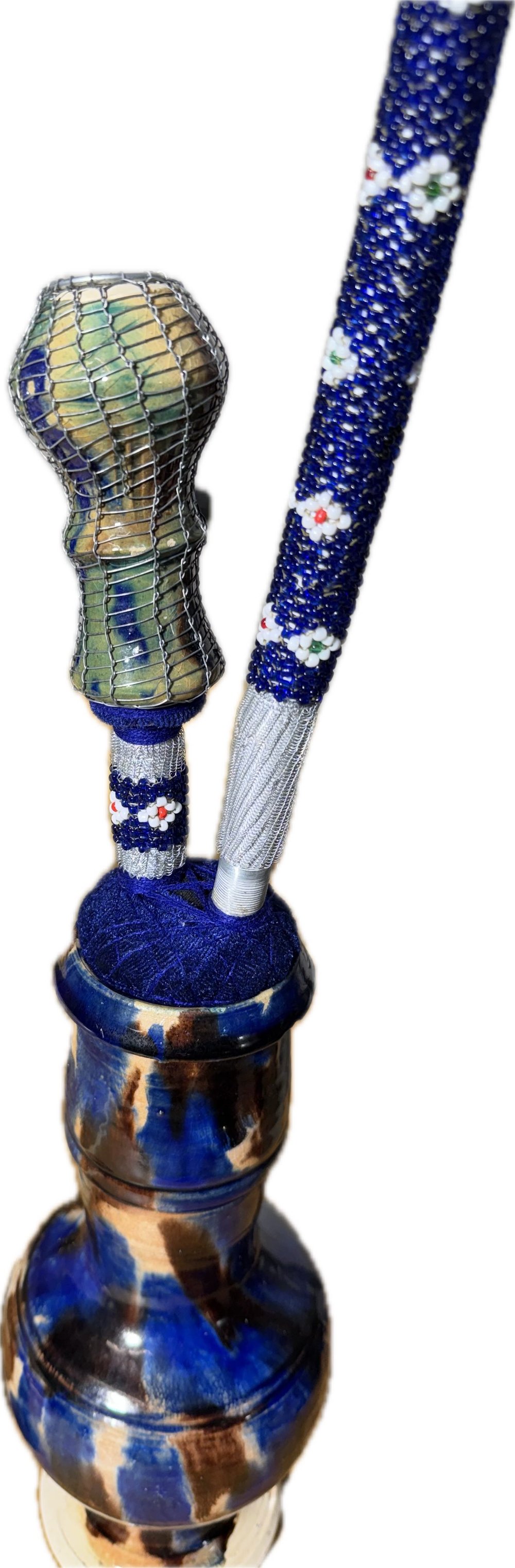 Chillam afghani large - ocean blue 3