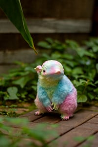 Image 4 of Pastel rainbow tie-dye Gamusino Artdoll [IN STOCK]