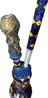 Image 3 of Chillam afghani large - ocean blue 4