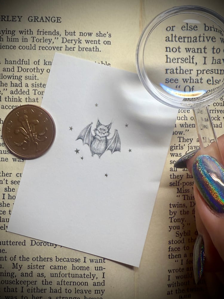 Image of ‘Batty’ Original Miniature Illustration