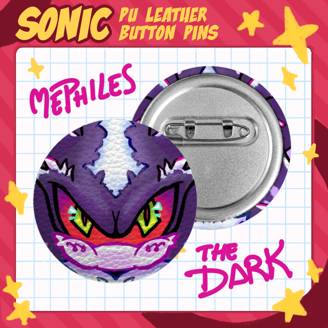 Sonic PU leather pins