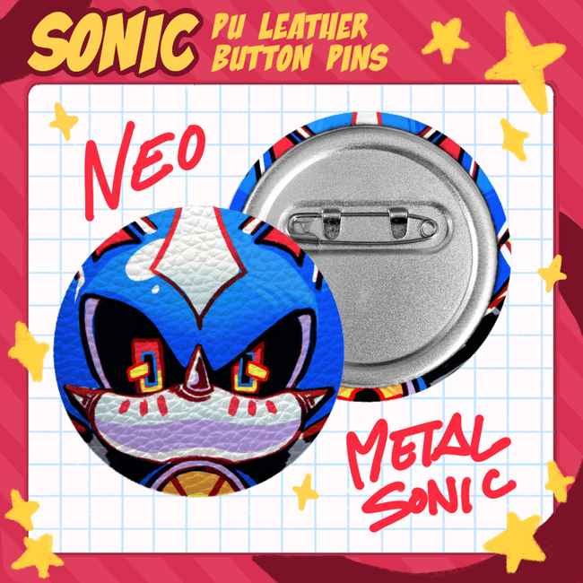 Sonic PU leather pins