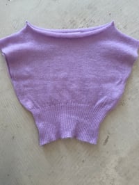 Knitted angora top Luna in Lila 