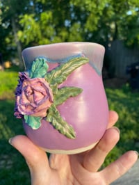 Image 3 of 10 oz Purple Floral Mug 
