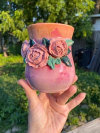 Image 1 of 12 Oz Pink Rose Mug