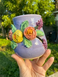 Image 2 of 15 Oz Lavender Ranunculus Mug