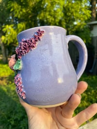 Image 3 of 15 Oz Lavender Ranunculus Mug