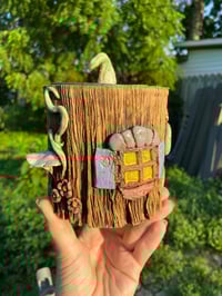 Image 2 of Sculpted Fairy House Jar with Lid