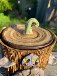 Image 3 of Sculpted Fairy House Jar with Lid