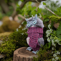 Image 3 of Grey and Pink Cosy Stargazer Staglett