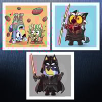 Image 1 of Bluey x Star Wars - 6x6" Prints - Set of 3
