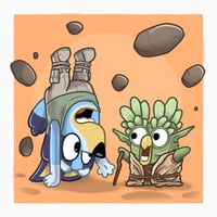 Image 2 of Bluey x Star Wars - 6x6" Prints - Set of 3