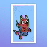 Spider-Bluey Pin Badge
